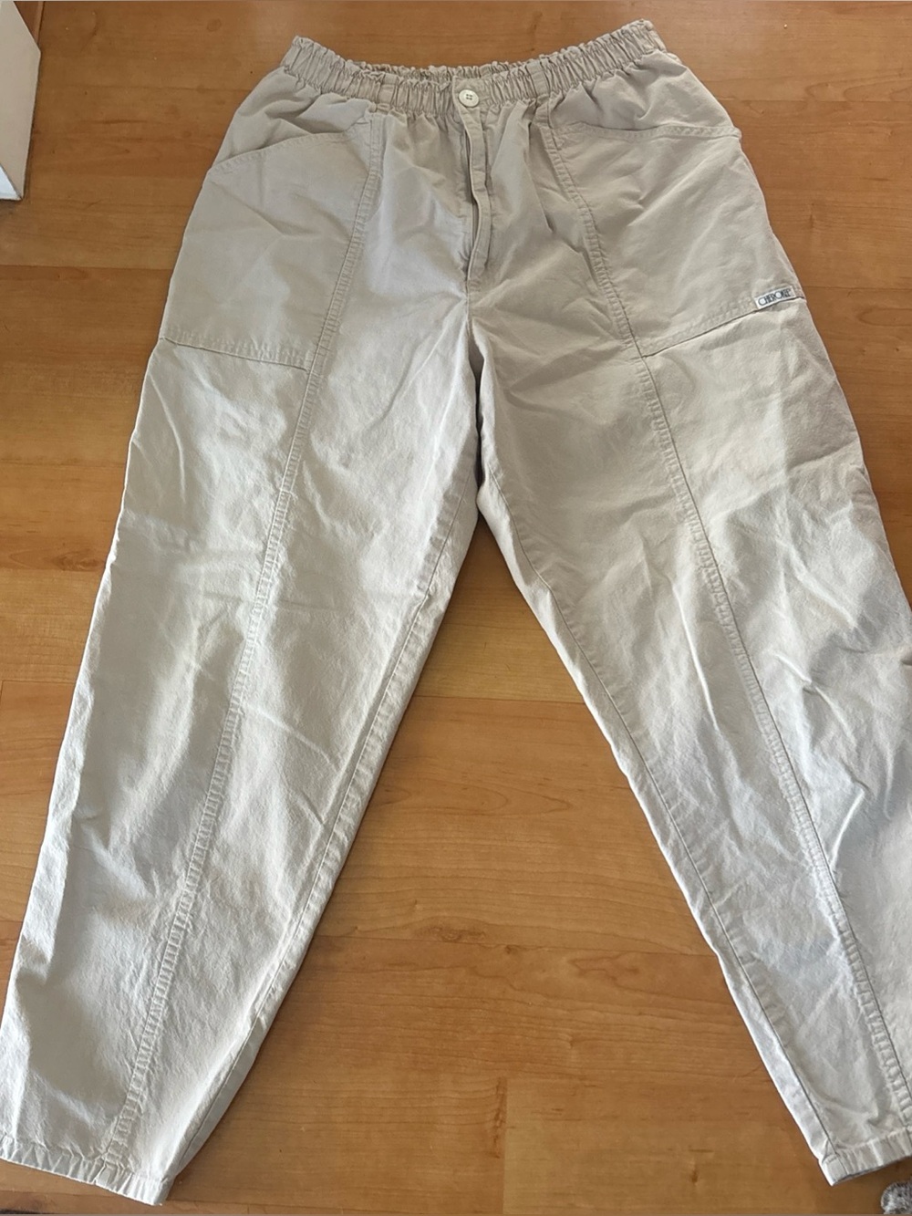 Vintage 80s/90s Plus Cherokee Cotton Painters Pants Size 18W Elastic Waist USA